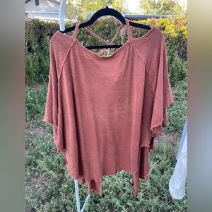 Free People Open Back Flowy Top